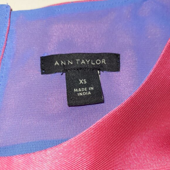 Ann Taylor Multicolor Stripe Maxi Dress Womens‎ XS Lined Silk Feel Side Slits - Picture 6 of 12